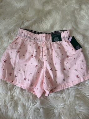 wild fable Pink Floral Plaid-Waist Lounge Shorts
